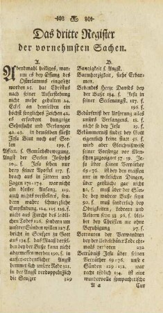 Das dritte Register der vornehmsten Sachen