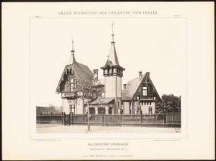 Kegelklubhaus, Berlin-Grunewald: Ansicht (aus: Hermann Rückwardt, Villen-Neubauten der Umgebung von Berlin)