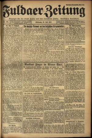 Ausgabe vom Mittwoch, den 20. Juli 1927.