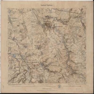 Section Trattlau aus: Topographische Karte (Äquidistantenkarte) Sachsen