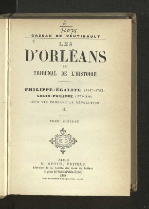 6: Philippe-Égalité. Louis-Philippe ; 3