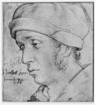 Skizzenbuch — Bildnis des Niclas Hecke, Folio 165 recto