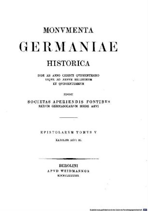 Epistolae Karolini aevi, 3