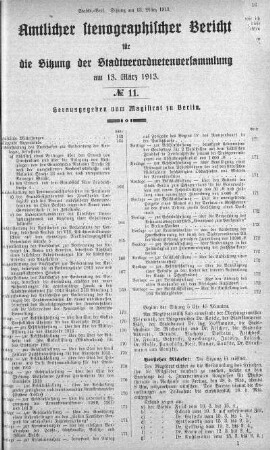 No 11, 13. März 1913