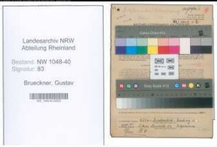 Entnazifizierung Gustav Brueckner , geb. 27.06.1901 (Angestellter)