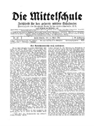 Der Sprachunterricht muß umkehren