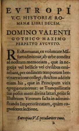 Historia Romanae Breviarium : libr. X.