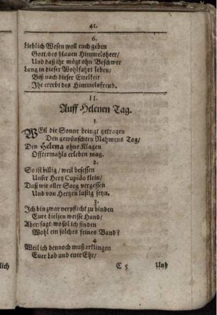 II. Auff Helenen Tag