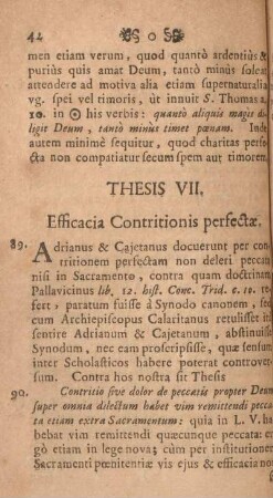 Thesis VII. Efficacia contritionis perfectæ.