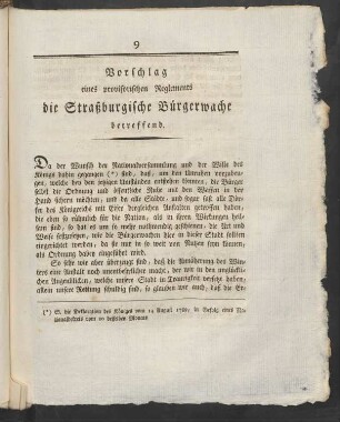 Vorschlag eines provisorischen Reglements ...