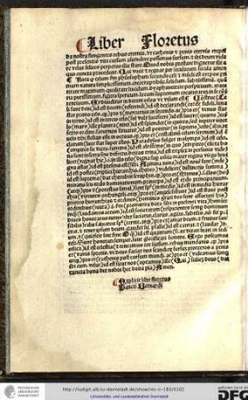 Explicit liber Floretus sancti Bernardi.