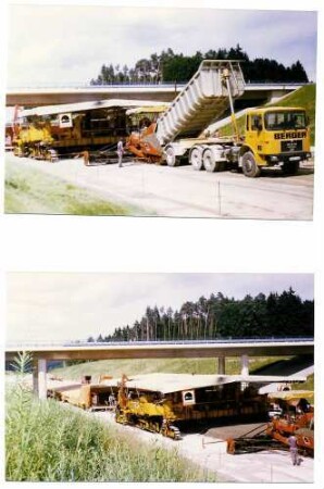Deckenlos D 7/V, Bau der Betonfahrbahndecke Schalungsloser Einbau