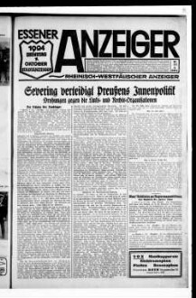 Essener Anzeiger. 1919-1940