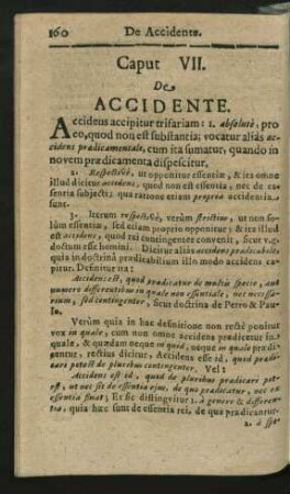 Caput VII. De Accidente.