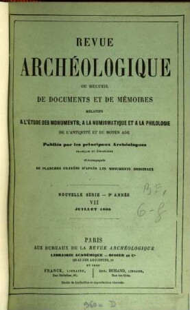 Revue archéologique. 18 = A. 9. 1868