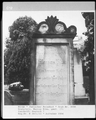 Grabstein des Marcus Blün