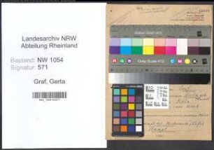 Entnazifizierung Gerta Graf , geb. 26.04.1907 ()