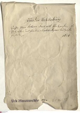 Pfalzgraf Johann Friedrich von Pfalz-Hilpoltstein bekundet den Heiratsvertrag mit Landgräfin Sophia Agnes von Hessen-Darmstadt, Tochter Landgraf L...