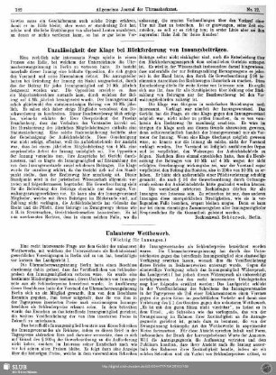 Unzulässigkeit der Klage bei Rückforderung von Innungsbeiträgen