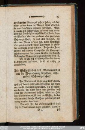 Die Beschaffenheit des Muttermundes und die Veränderung desselben, währender Schwangerschaft.