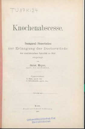 Knochenabscesse