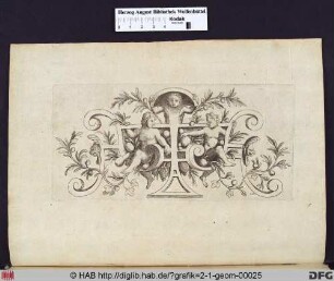 Rollwerk mit Früchten und Putti.