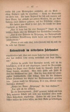 Nationaltracht im siebzehnten Jahrhundert