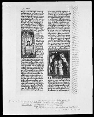Die Legenda Aurea — Buchseite mit zwei Miniaturen, Folio 101verso