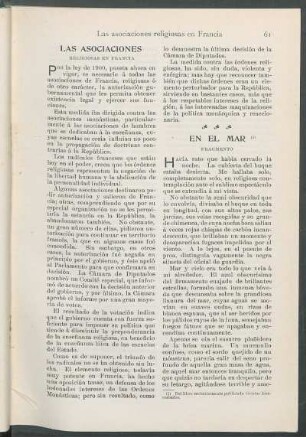 En el mar. : Fragmento. (Del libro recientemente publicado Cuentos Inverosímiles.)