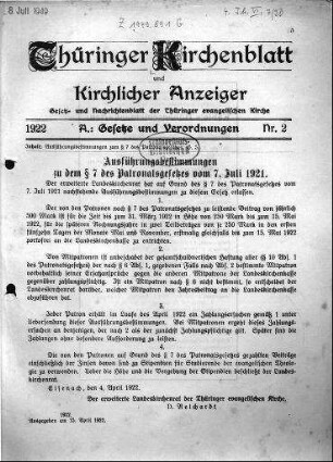 Nr. 2 : 15. April 1922