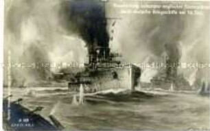 Kriegsschiffe unter Beschuss