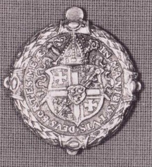 Medaille mit Bildnis des Eberhard von Holle (Bischof 1561-1586), Revers mit Wappenschild