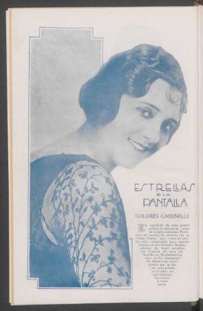 [Fotografía de] Dolores Cassinelli : Estrellas de la pantalla