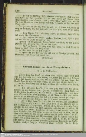 Lebensansichten eines Ausgelebten