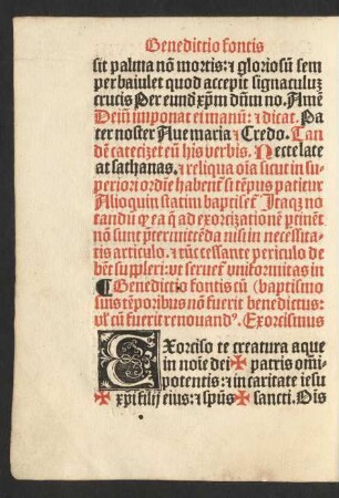 Benedictio fontis cum suis temporibus non fuerit benedictus: