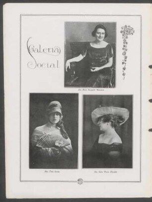 Galería social : [Fotografías de] Sta. Rene Cooppetti Basañez [y] Sta. Tota Graña [y] Sta. Cata Perez Elizalde
