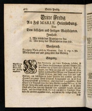 402-403, Innhalt; Vorspruch; Eingang; Vortrag und Abtheilung