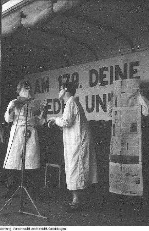 Dresden. Kommunalwahl 1961, u.a. Kundgebung auf dem Altmarkt mit Kurt Hager; Wahlwerbung und Wahlen, 17. September 1961