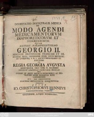 Dissertatio Inavgvralis Medica De Modo Agendi Medicamentorvm Diaphoreticorvm Et Svdoriferorvm