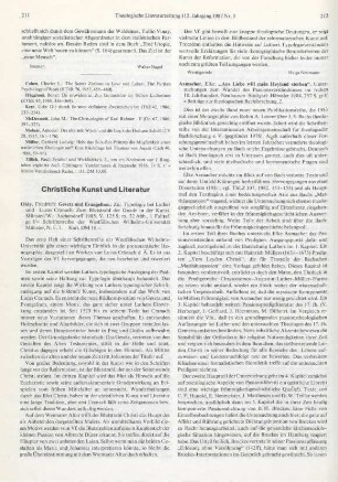 Christliche Kunst und Literatur