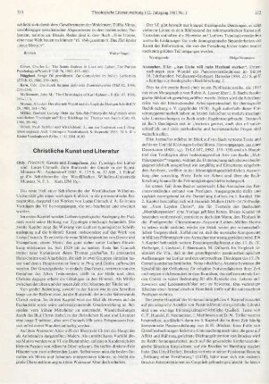 Christliche Kunst und Literatur