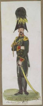 Oberstleutnant der Jäger vom Banner der freiwilligen Sachsen zu Fuß, 1813/14