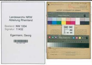 Entnazifizierung Georg Egermann , geb. 05.08.1906 (Fahrer)