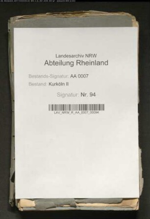 Ausgaben und Einkünfte des Nachlasses des Erzbischofs Josef Clemens