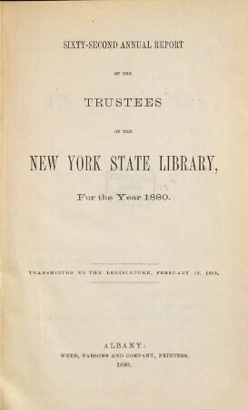 Annual report. 62. 1879 (1880)