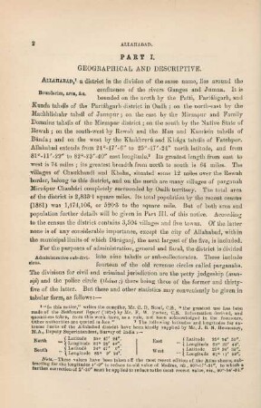 Part I. Geographical and descriptive