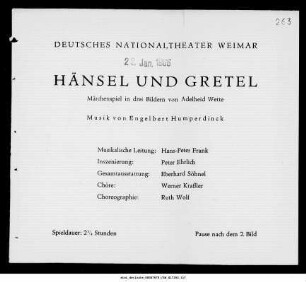 Hänsel und Gretel