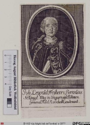 Bildnis Johann Leopold Frhr. v. Bärenklau zu Schönreith