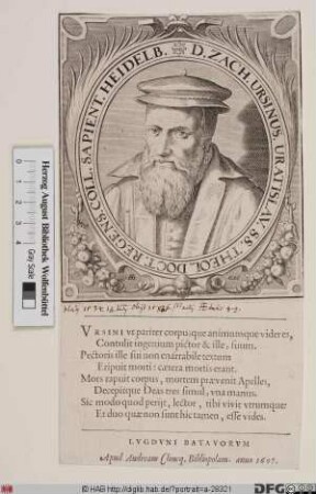 Bildnis Zacharias Ursinus (eig. Beer)