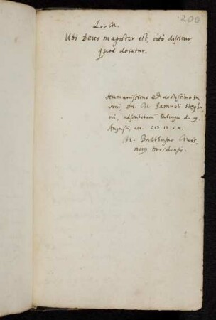 200r, Meisner, Balthasar